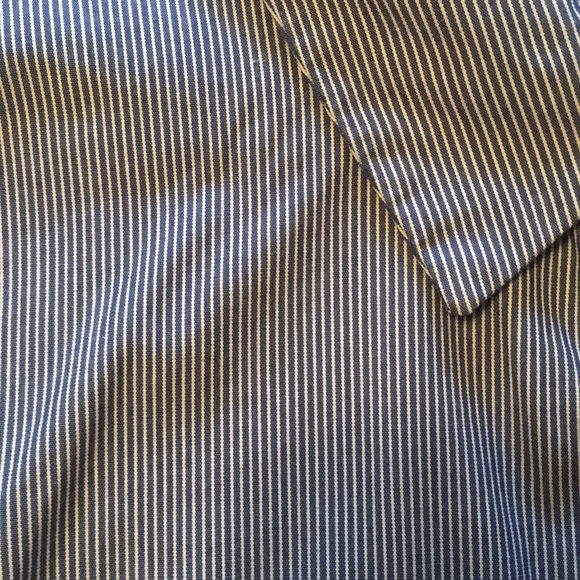 EUC Worthington blue and white pinstripe blouse - Picture 5 of 13